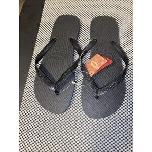 Havaianas Mens Flip Flop Thong Sandals Black  Size 13M Summer Beach  NWT